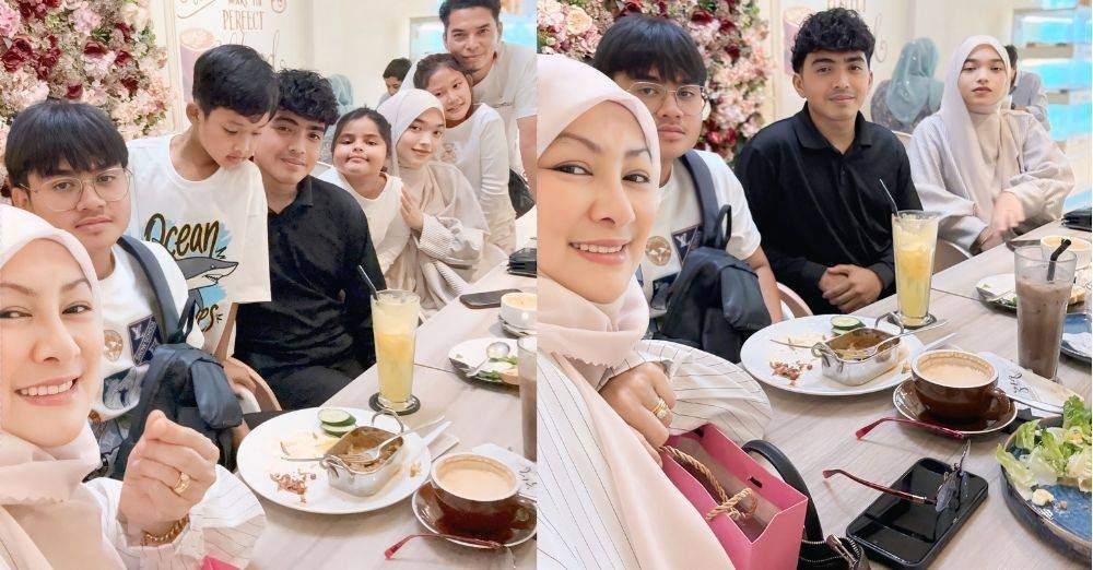 Image from: 'Abahnya berat mulut...' Abby Abadi luang masa bersama 3 anak tiri, dedah kasih sayang suami tersimpan dalam doa