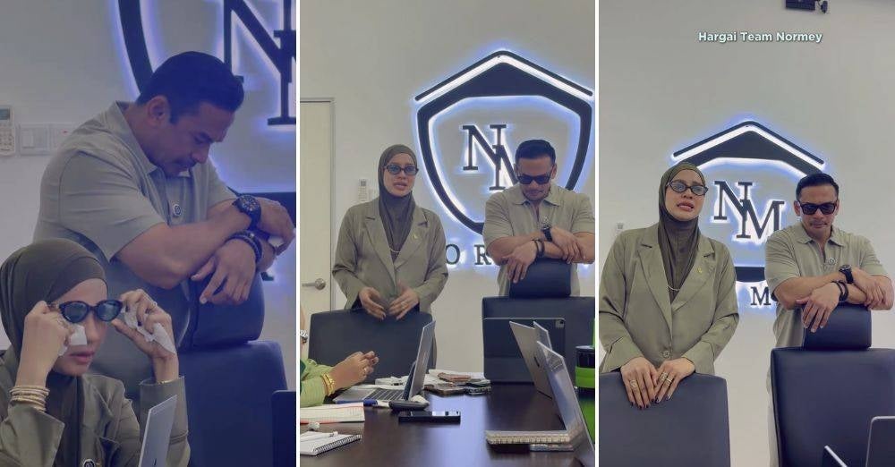 Image from: Kejutan istimewa Norman Hakim dan Memey Suhaiza buat staf, hadiah tunaikan umrah undang sebak – ‘Bila ALLAH izinkan, tiada yang mustahil’