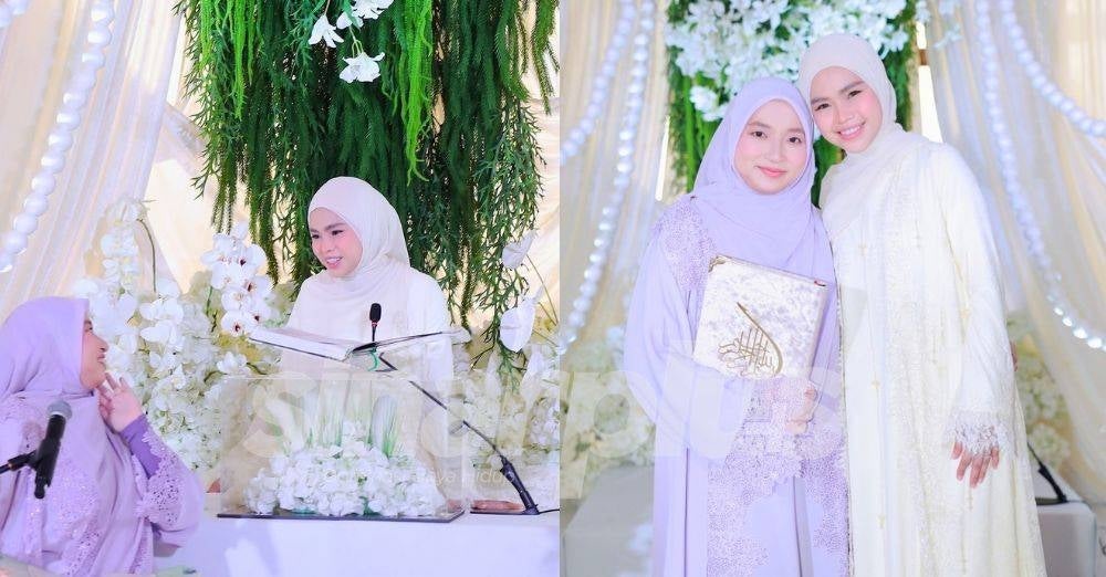 Image from: 'Sebelum akad, biar ayat ALLAH tenangkan hati' - Bella Astillah khatam al-Quran, Syed Saddiq hadir bawa bunga