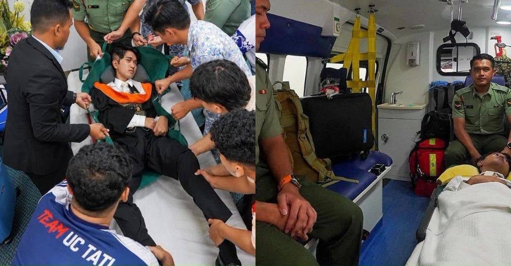Image from: 'Jangka hayat 12-18 bulan...' Bapa tunai impian anak kanser otak genggam ijazah, berkorban 2 hari dalam ambulans