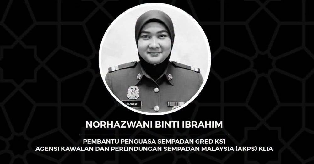 Image from: 'Lepas b*nuh serah diri.' 12 tahun berkhidmat kastam, Norhazwani pergi selamanya dipercayai angkara suami, jasa terus dikenang