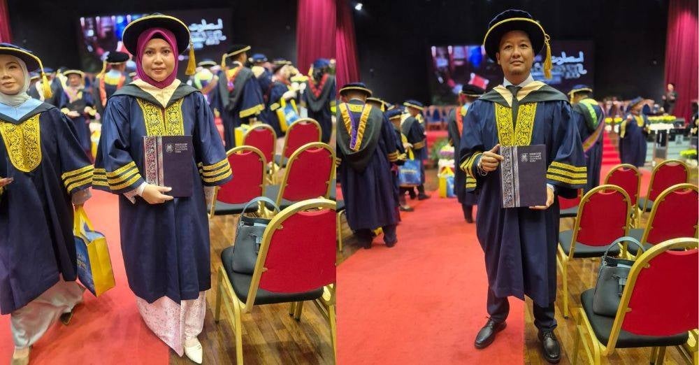 Image from: 'Bukan siapa habis dahulu...' - Suami isteri ini pilih tamatkan PhD bersama jadi inspirasi, momen tulis tesis paling romantik