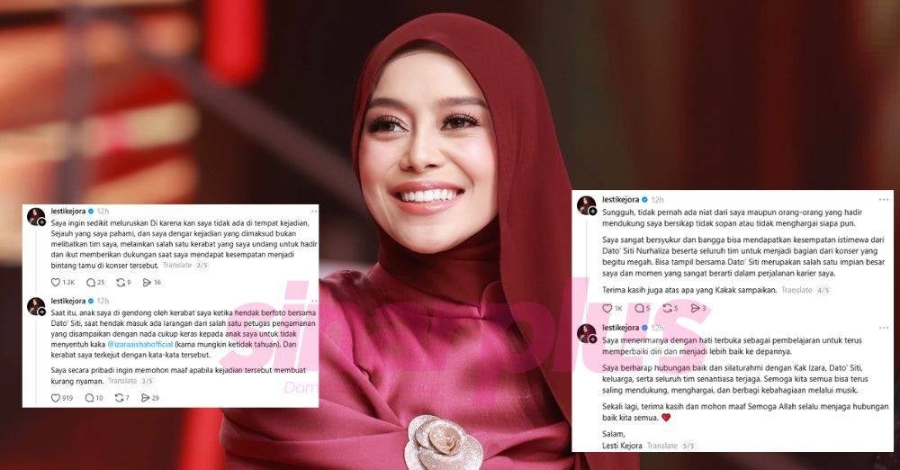 Image from:  'Memaafkan tidak menjadikan seseorang itu kalah, silaturahim jauh lebih indah' - Siti Nurhaliza titip pesanan, minta orang ramai berhenti panjangkan isu