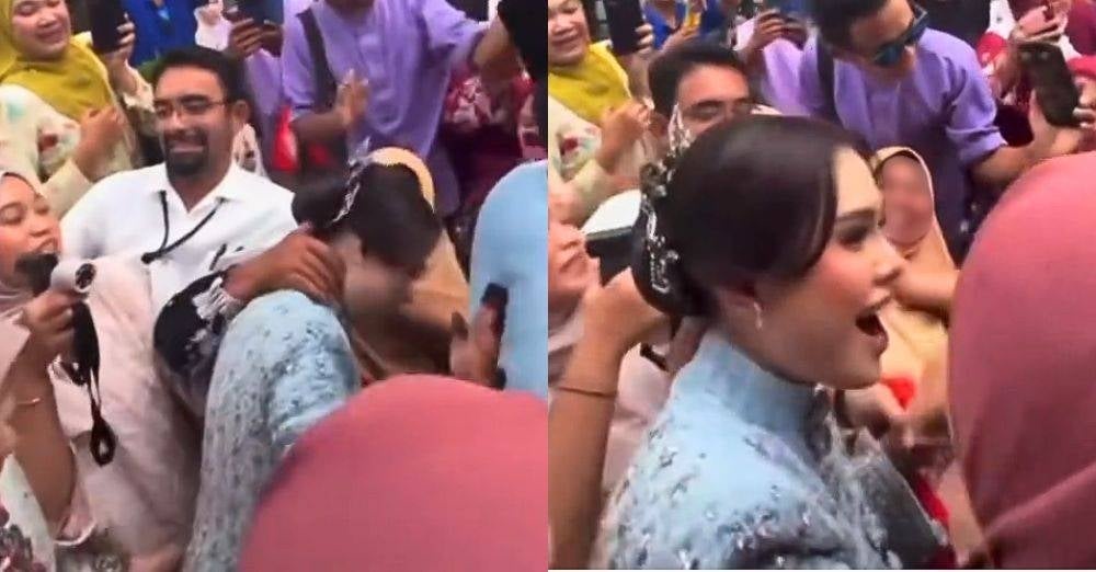 Image from: Tarik leher Bella Astillah dan cium, Space Dollah anggap tindakan wanita itu comel. 'Dia patut dapat award'