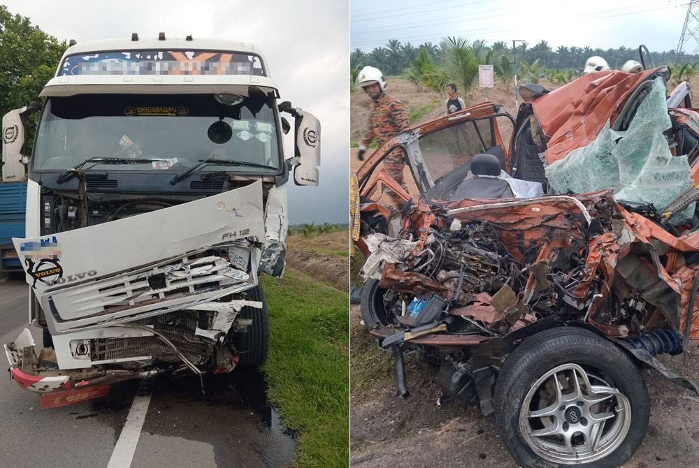 Dua Pelajar Maut, Myvi Bertembung Treler