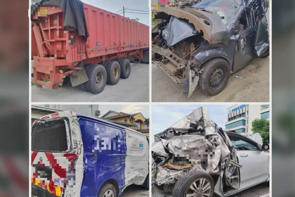Image from: Gagal brek dipercayai punca treler rempuh lima kenderaan