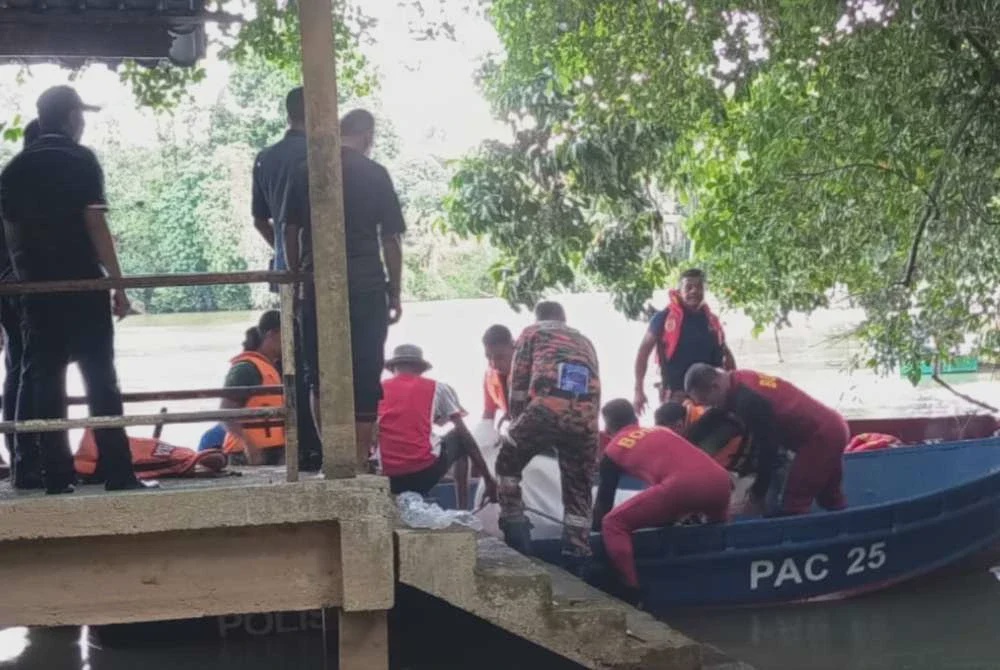 Image from: [VIDEO] Tragedi mandi Sungai Jeram: Dua beradik ditemukan lemas