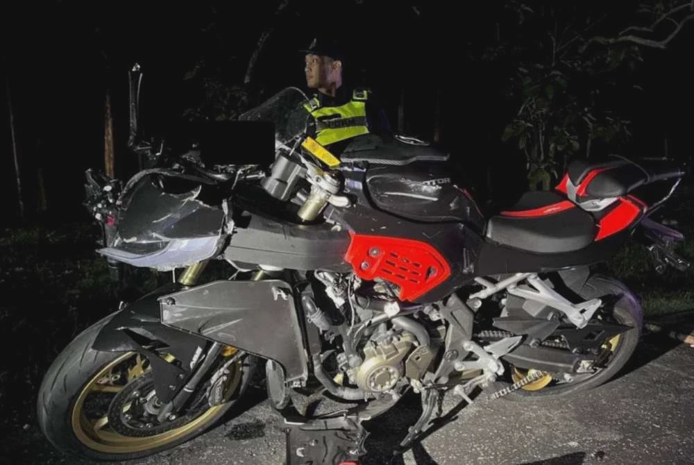 Image from: Penunggang motosikal berkuasa tinggi maut dirempuh kereta