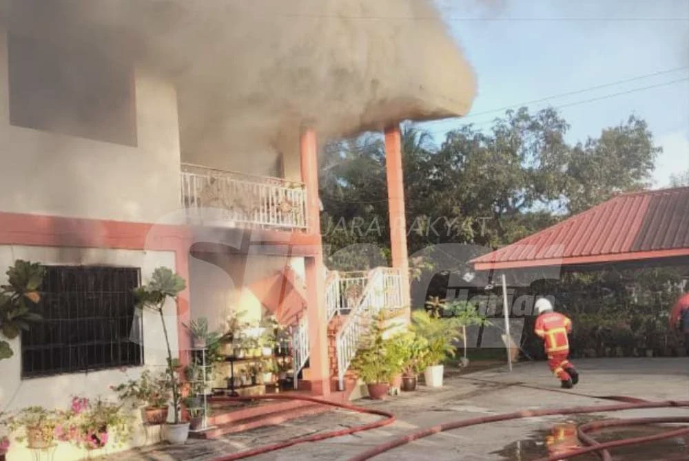 Image from: Rumah terbakar, warga emas maut sesak nafas