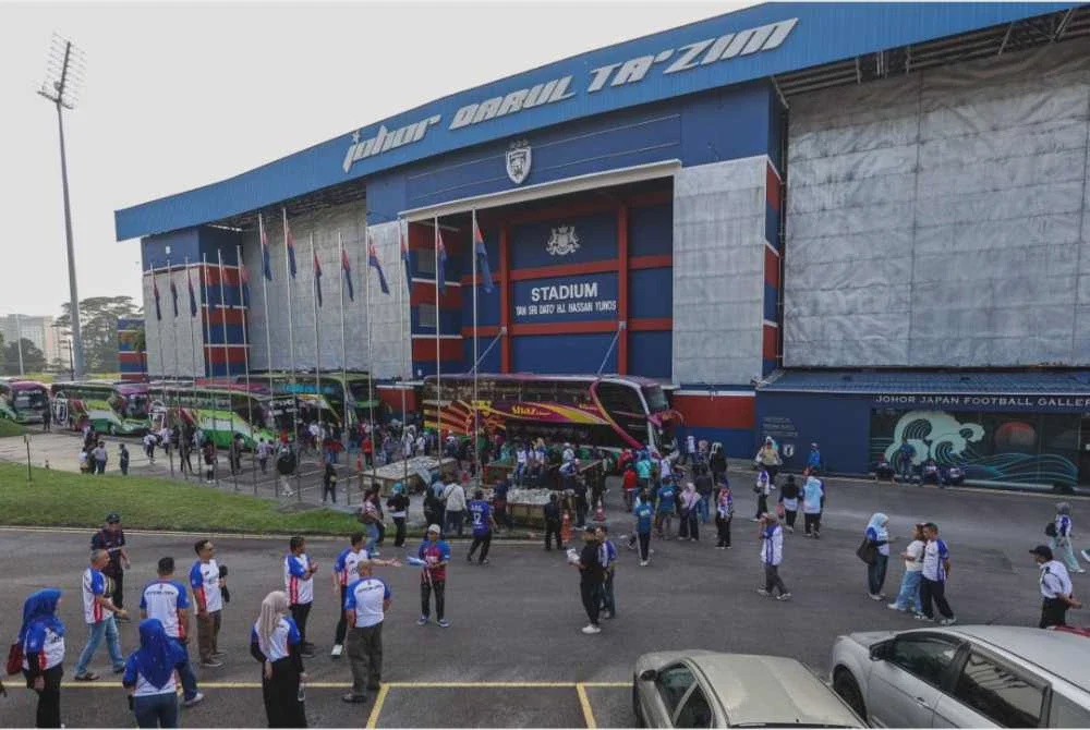 Image from: Konvoi 110 bas, puluhan ribu penyokong JDT bakal banjiri Bukit Jalil