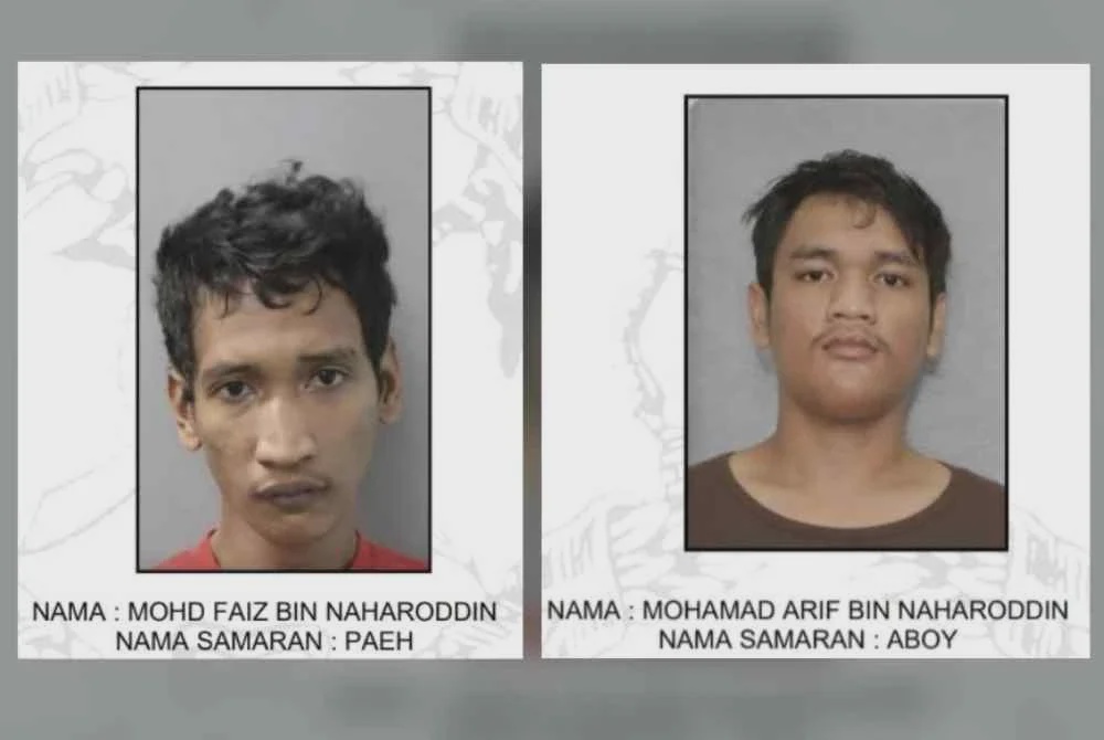 Image from: Polis buru ‘Paeh’ dan ‘Aboy’, bantu siasatan kes samun gerai nasi bajet