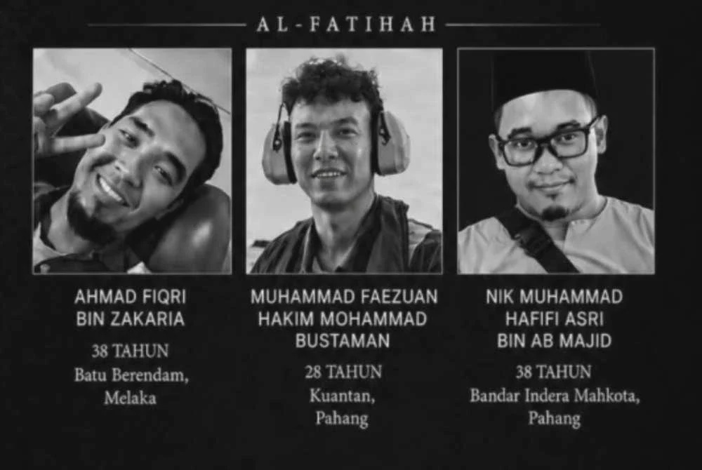 Image from: Tiga pekerja pelantar minyak maut, bot penyelamat terjatuh ke dalam laut