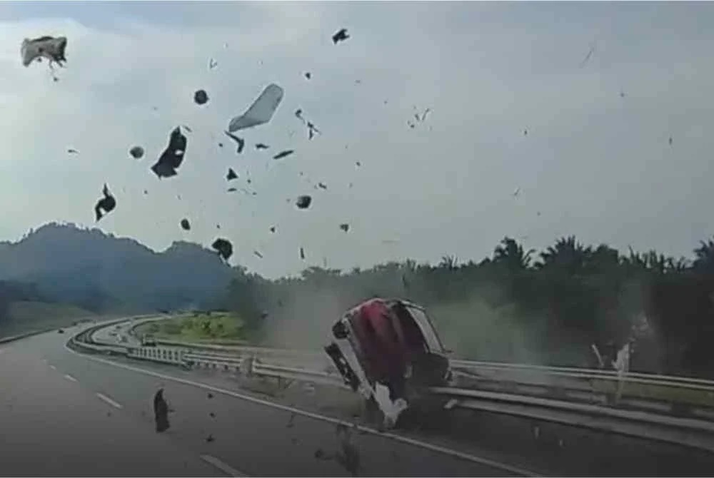 Image from: Wanita putus kaki kiri SUV terbabas di LPT2