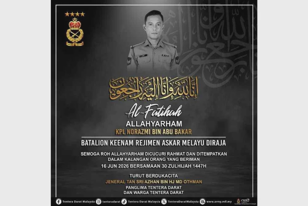 Image from: Dua anggota tentera maut terkena bom semasa latihan