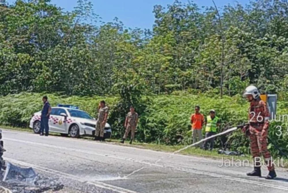 Image from: 6 kanak-kanak antara 10 cedera dalam nahas 3 kenderaan di Jalan Mempaga-Raub