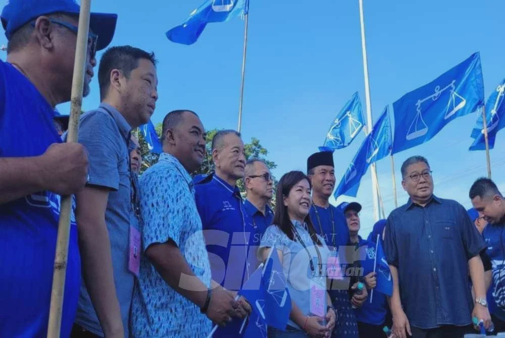 Image from: Laungan 'Maju Johor' iringi calon BN, penyokong  Muda, PH berbalas sorakan di Puteri Wangsa