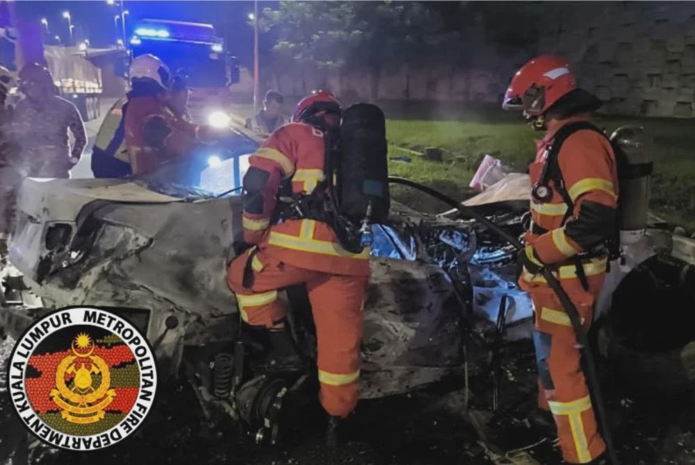 Image from: BMW dipandu laju hilang kawalan, dua penuntut universiti maut rentung