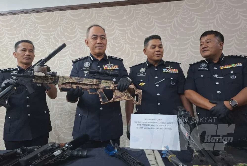 Image from: [VIDEO] Pengedar dadah ditahan bersama senjata api tiruan, ratusan peluru hidup