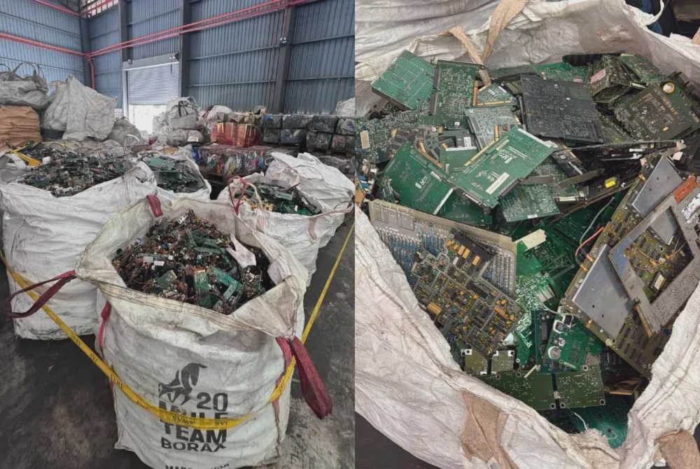 Image from: Stor haram e-waste diserbu, 11 warga asing ditahan
