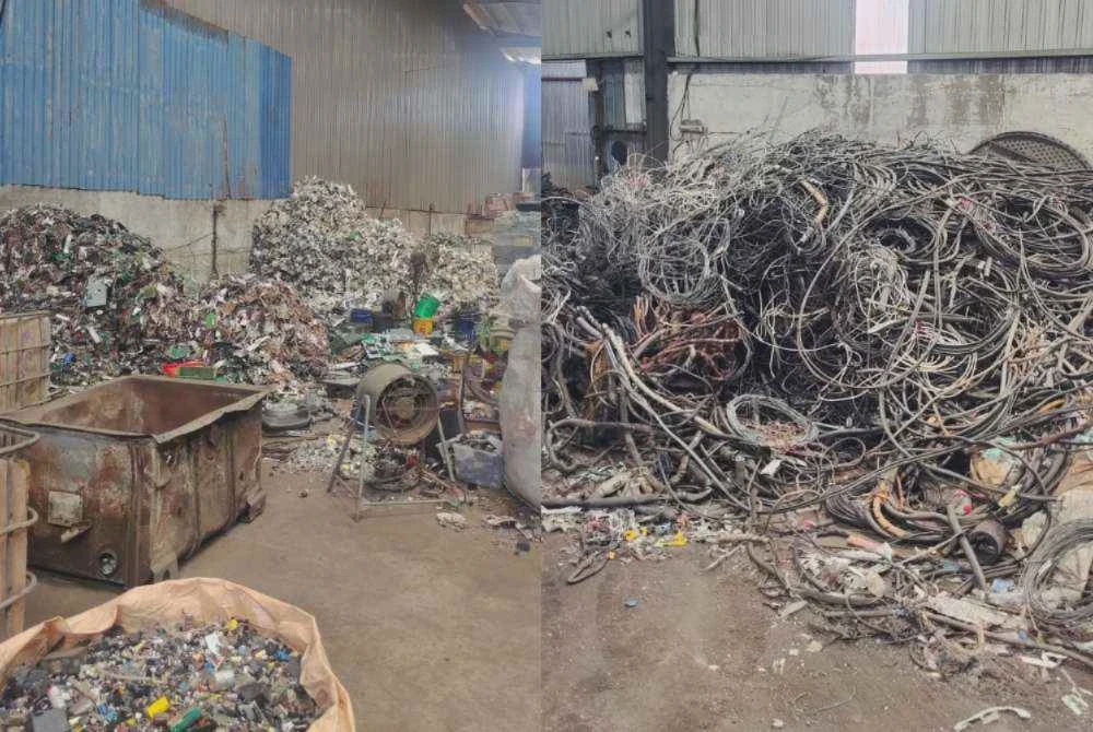 Image from: Kilang e-waste digempur, rampasan cecah RM2.5 juta