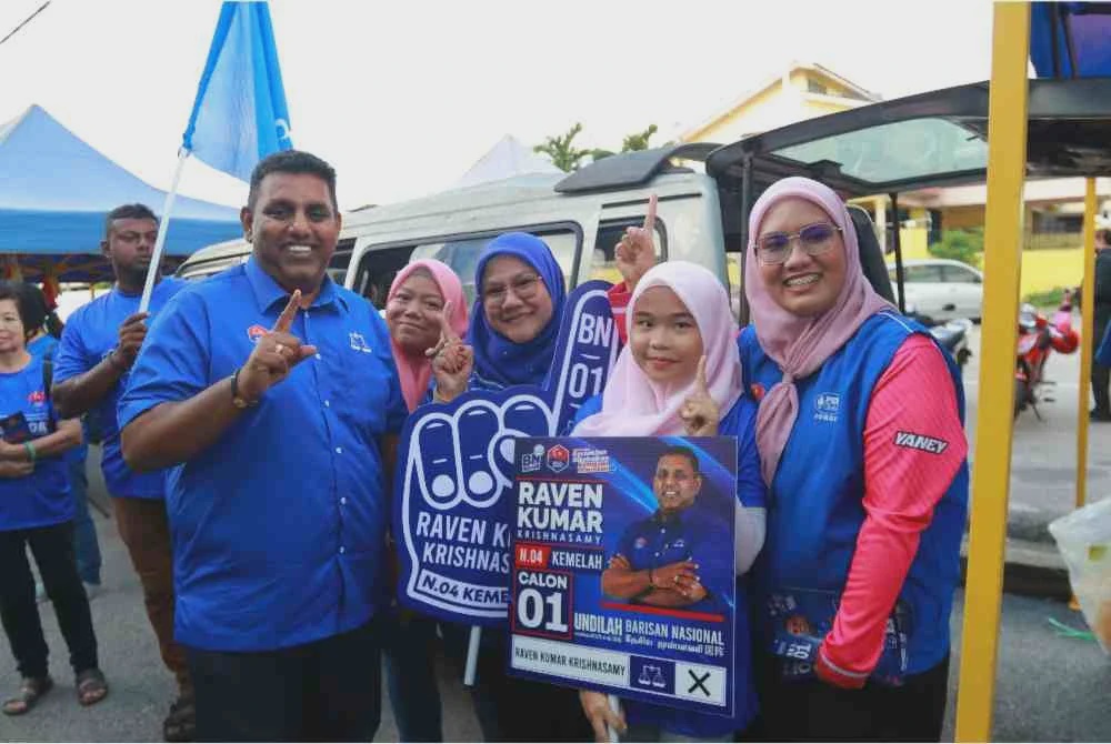 Image from: PRN Johor: 3 calon BN sedia galas tugas