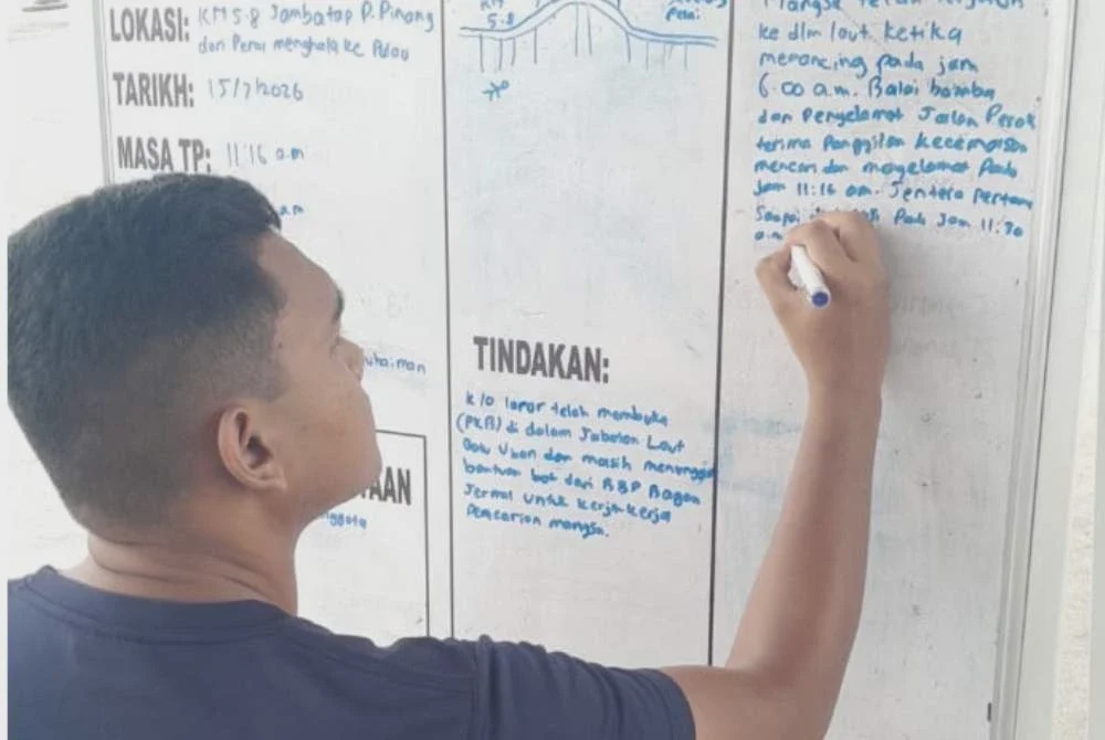 Image from: Lelaki hilang selepas terjatuh di Jambatan Pulau Pinang
