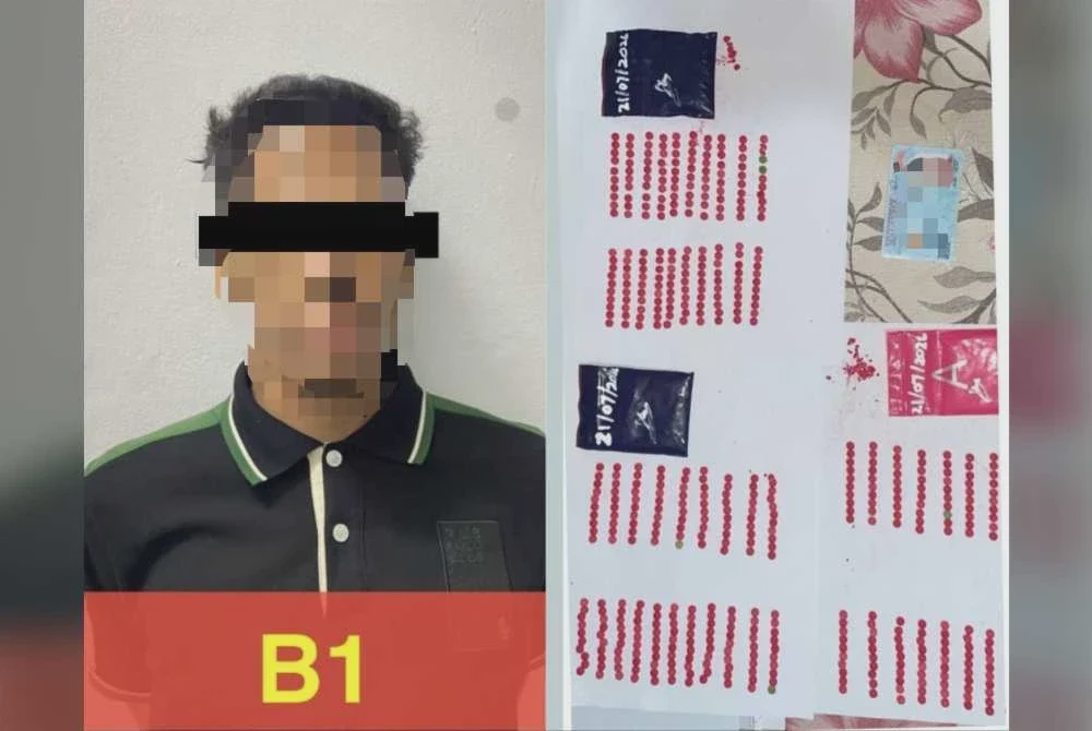 Image from: Empat suspek pengedar dadah cuba lolos, bergelut sebelum dicekup polis