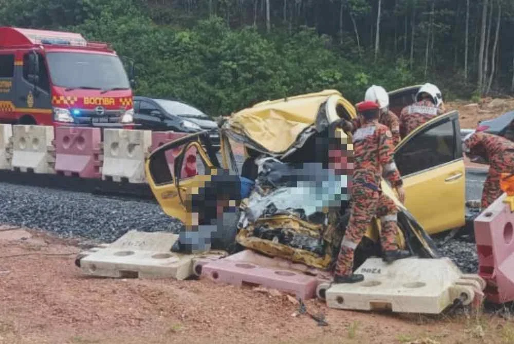 Image from: Tiga beranak maut, Myvi bertembung lori tangki