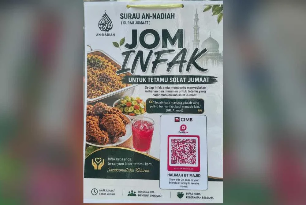 Image from: 'Tiada siapa lapar' - Surau An-Nadiah agih lebih 400 bungkus nasi percuma setiap Jumaat