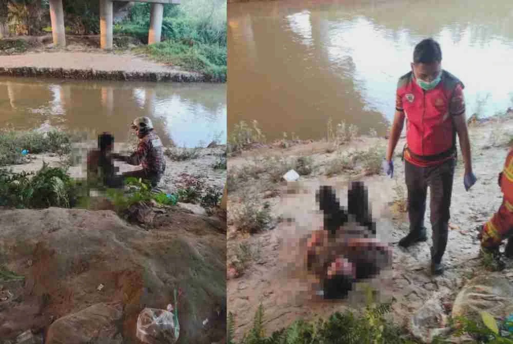 Image from: Lori kontena bawa barangan dalam talian terjunam dalam sungai