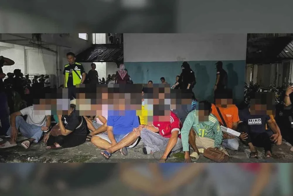 Image from: Diserbu selepas aduan penduduk, 93 PATI dicekup di Danau Kota dan Pekeliling