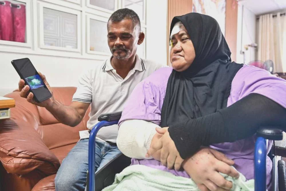 Image from: 'Isteri patah tangan, kereta rosak teruk' - Mangsa nahas gajah pertimbang tindakan undang-undang