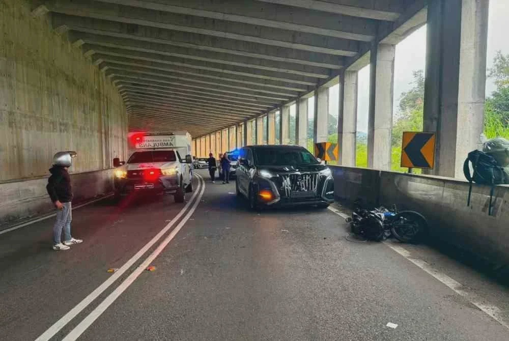 Image from: Seorang maut nahas tiga motosikal dan MPV