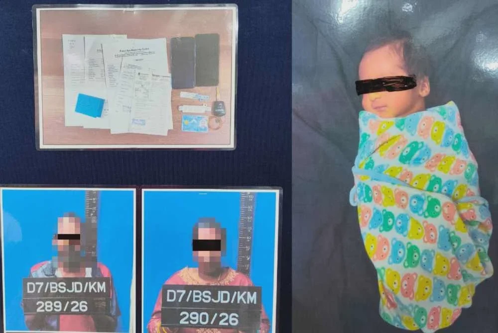 Image from: Ibu bersalin antara 6 ditahan, disyaki terlibat kes pemerdagangan bayi