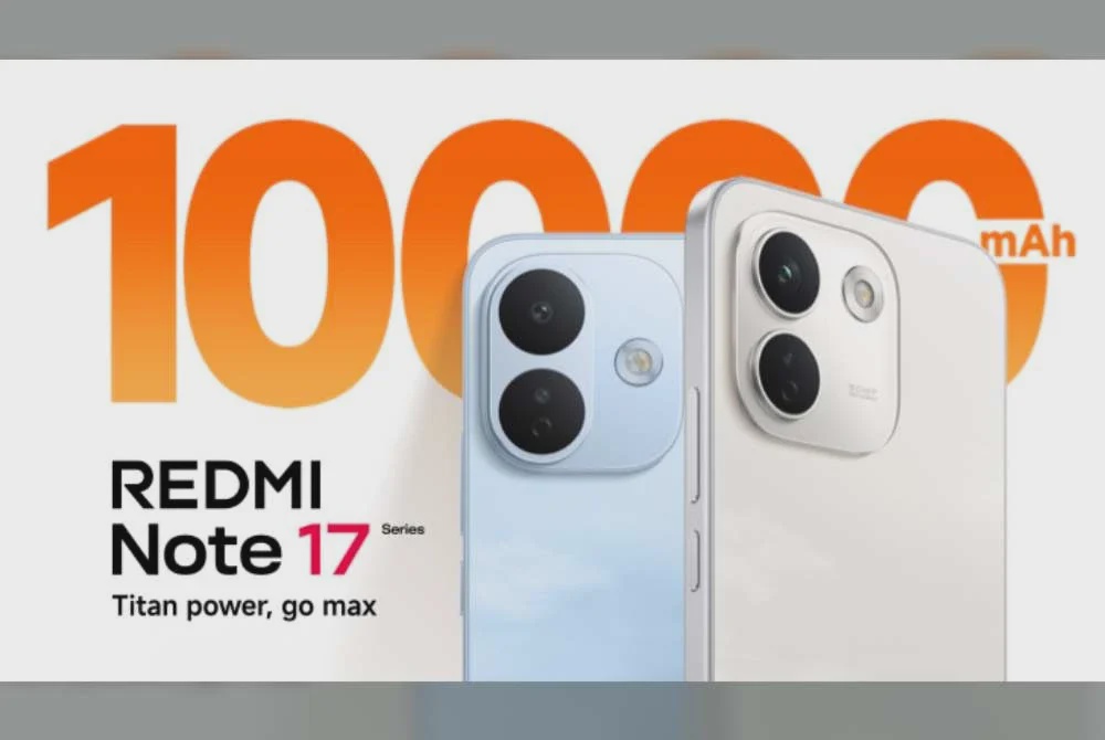Image from: Xiaomi lancar REDMI Note 17, bateri 10,000mAh pertama dalam siri