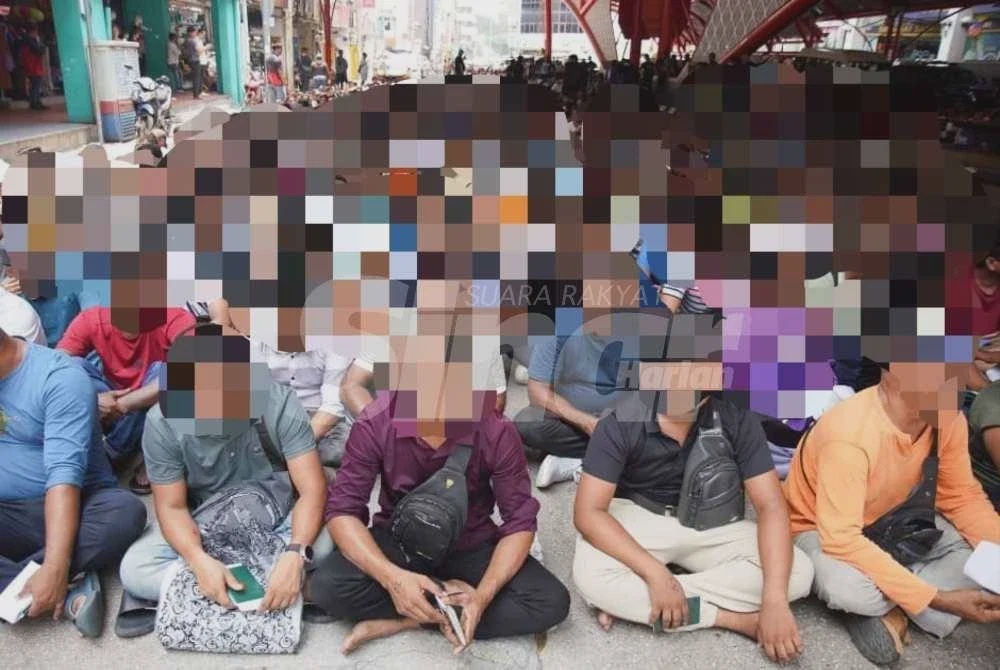 Image from: 'Suasana kecoh, tegang di Lebuh Pudu' - Warga asing bergelut dengan anggota imigresen