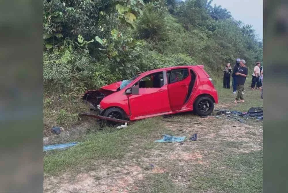 Image from: Dua kenderaan bertembung, suami isteri antara tiga maut