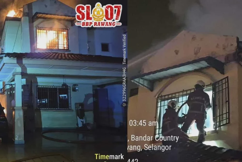 Image from: Rumah peguam Haniff Khatri terbakar