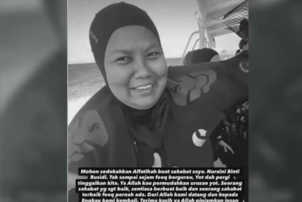 Image from: Siti Nuraini meninggal dunia ketika menyelam di Bali
