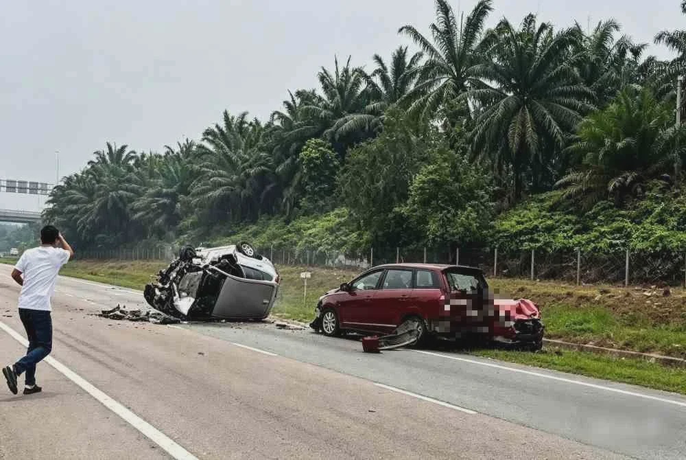 Image from: Seorang maut, enam parah nahas tiga kenderaan