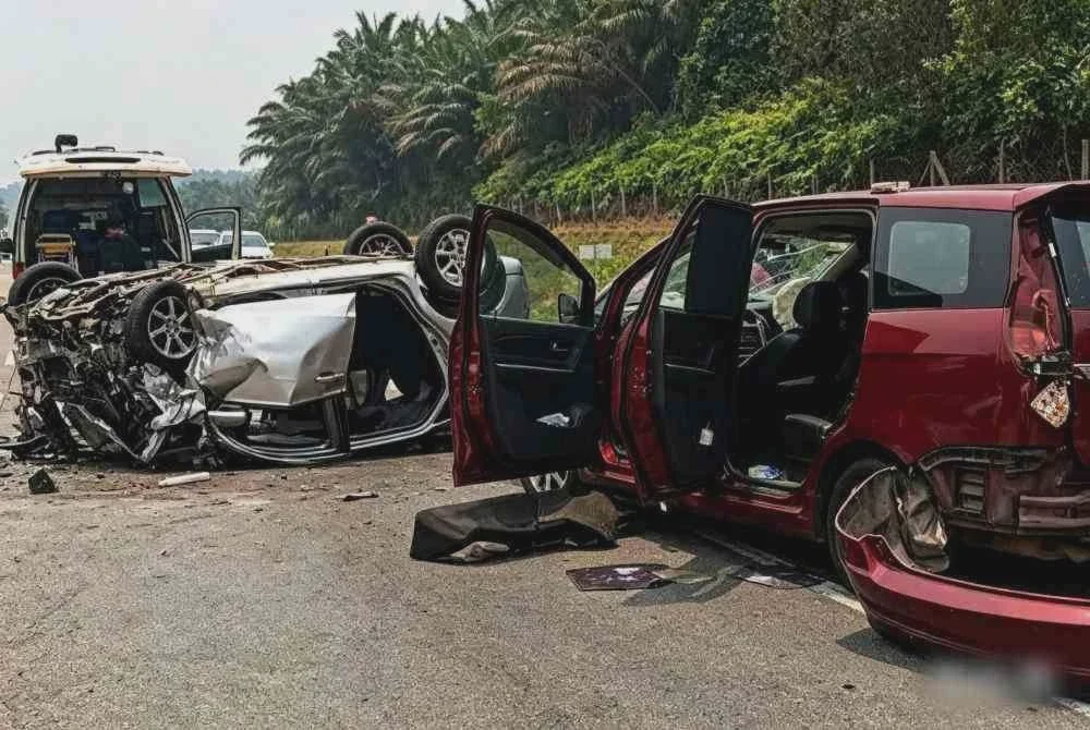 Image from: Seorang maut, enam parah nahas tiga kenderaan