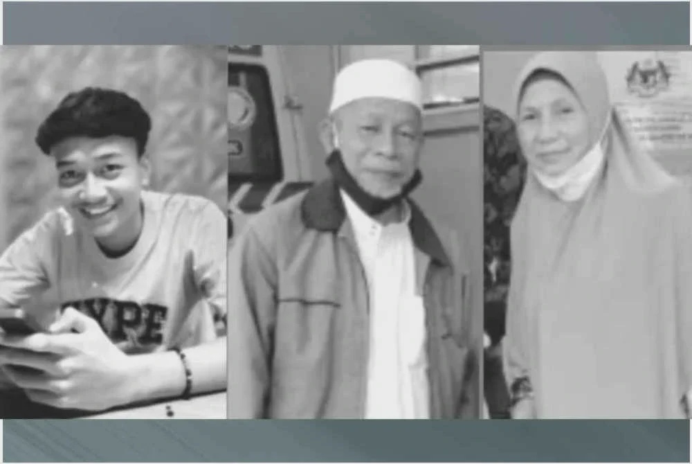 Image from: Jenazah tiga sekeluarga maut dalam kebakaran dikebumi dalam satu liang lahad
