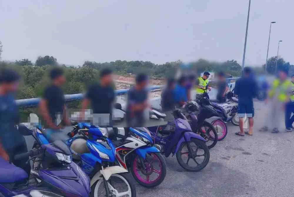 Image from: 'Mat rempit' di Persiaran Pulau Lumut masuk 'jerat' polis