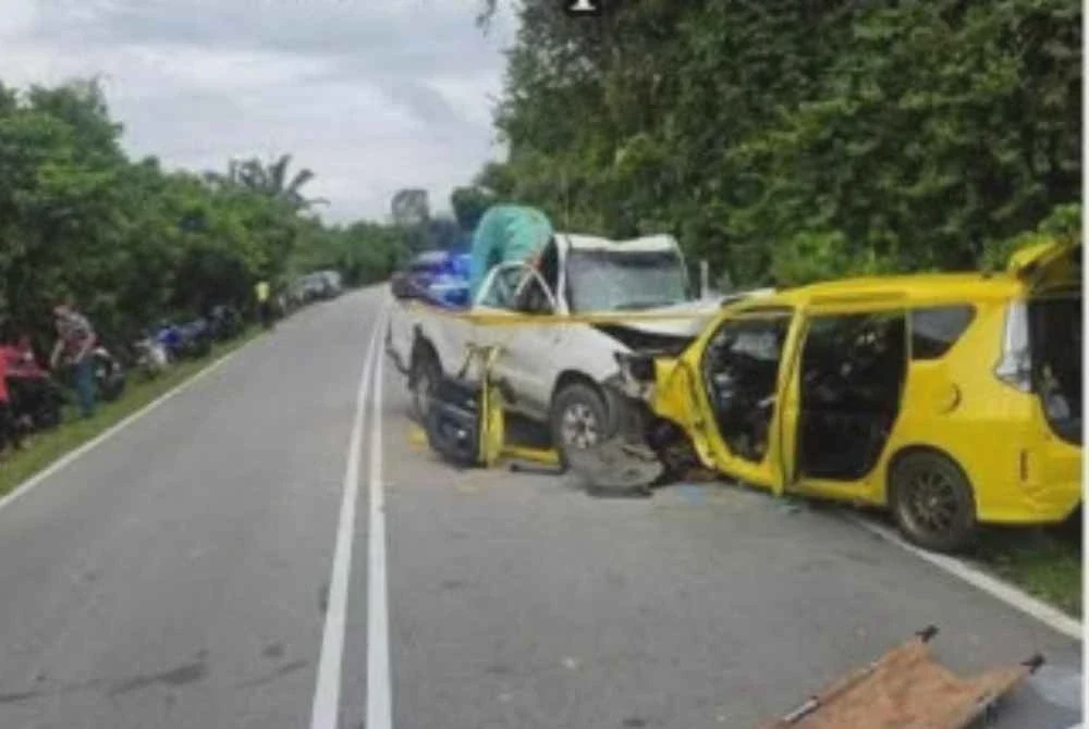 Image from: Ibu maut, empat anak cedera nahas dua kenderaan