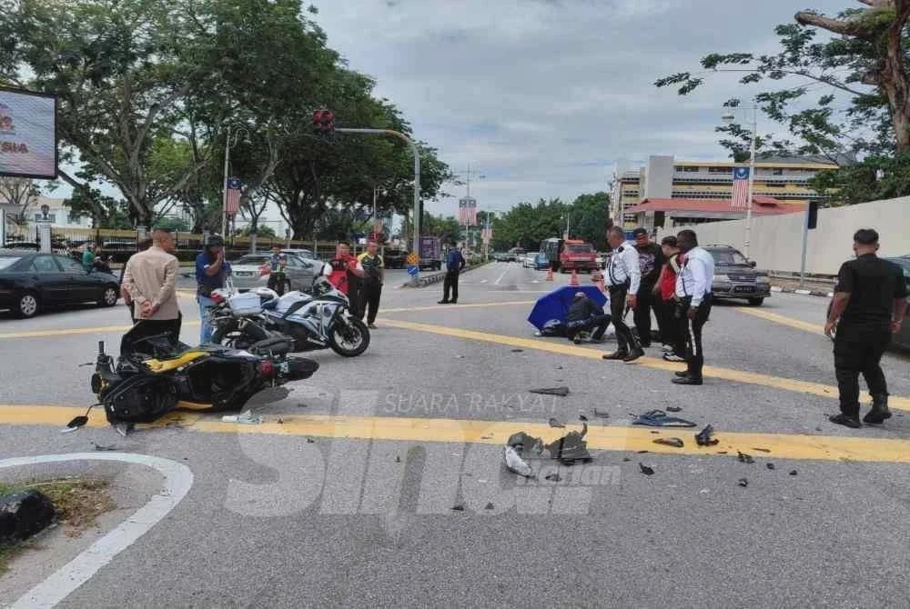 Image from: Anggota polis trafik dirempuh pemandu positif dadah