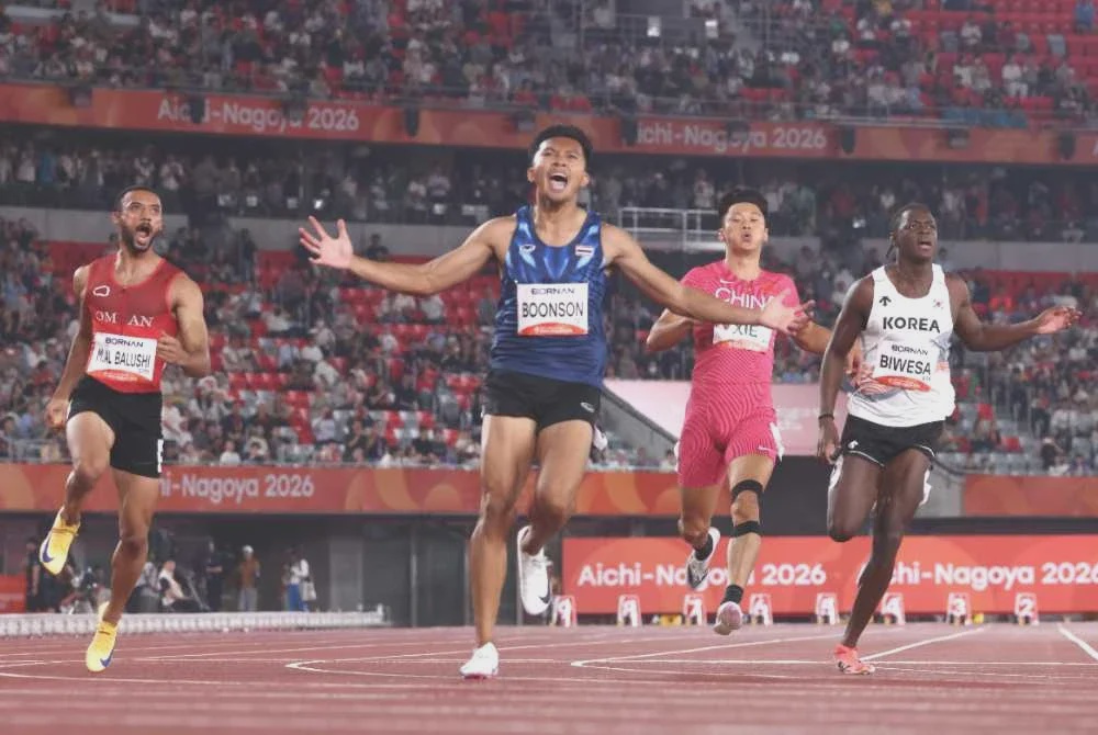 Image from: Azeem gagahkan diri habiskan final 100m walau kaki kejang