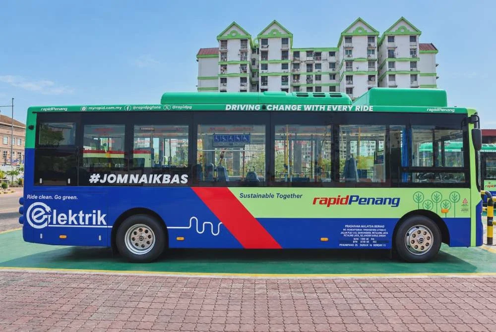Image from: Rapid Penang uji bas elektrik pertama di Pulau Pinang