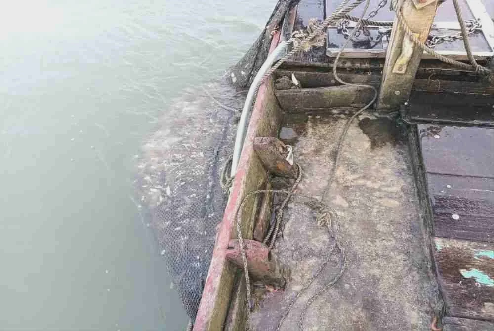 Image from: Kapal kargo asing bersauh tanpa kebenaran ditahan di perairan Perak