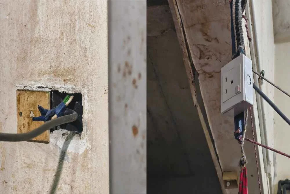 Image from: Pendawaian elektrik sesuka hati, laluan keluar tak cukup ancam penghuni asrama warga asing