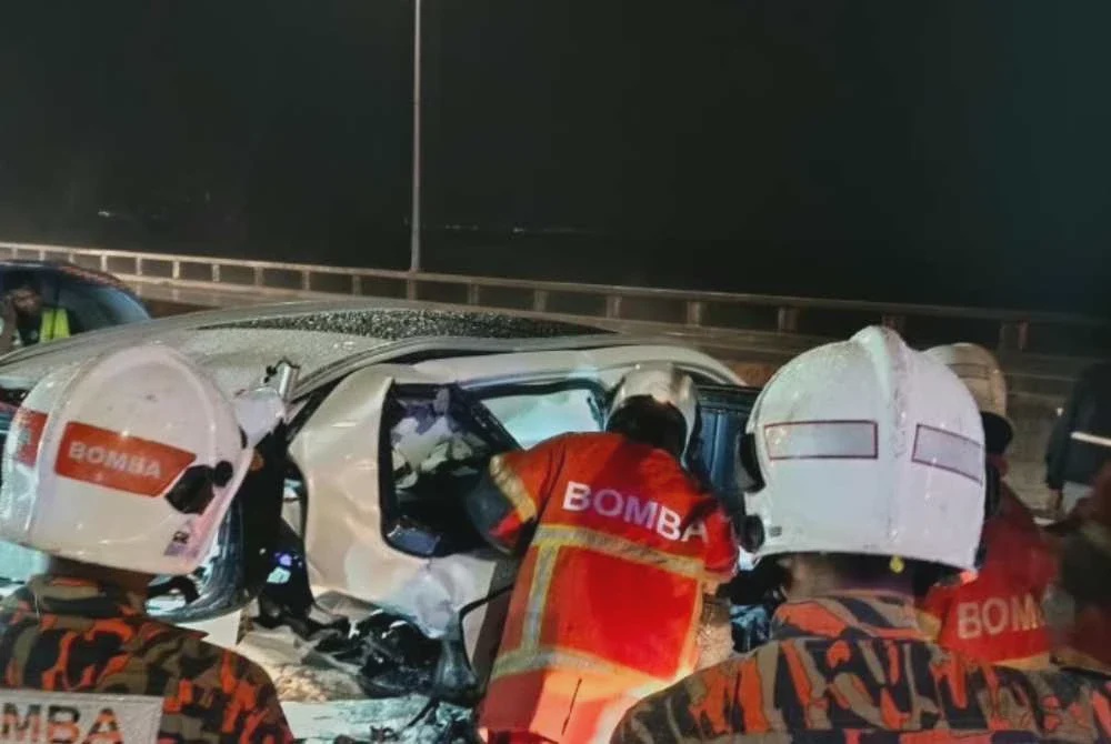 Image from: Empat cedera dalam kemalangan BMW, lori tangki di Jambatan Pulau Pinang